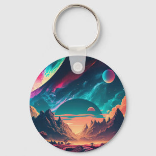 Chaveiro Fundo da paisagem do planeta alienígena