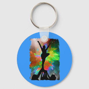 Chaveiro Fundo de Colorburst com Cheerleraders