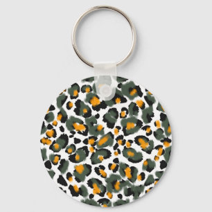 Chaveiro Fundo de Impressão de Animais Leopard