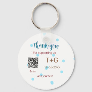 Chaveiro Fundo de lua de mel Adicionar código Q R nome do c