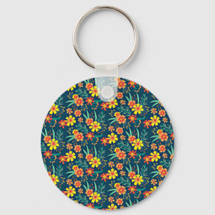 Chaveiro Fundo Floral Belo Design-46566