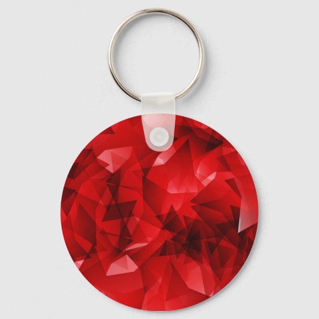 Chaveiro Fundo Geométrico Abstrato Vermelho-51083 (Frente)