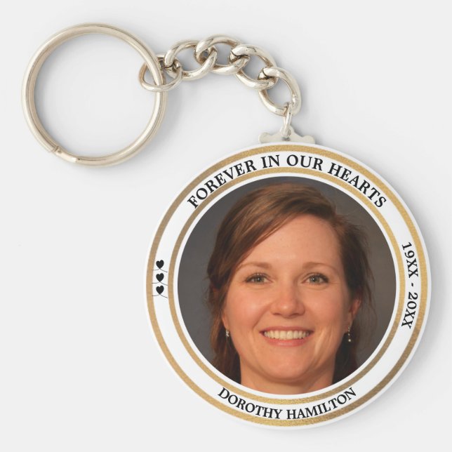 Chaveiro Funeral Personalizada De Fotografias Para Sempre E (Frente)