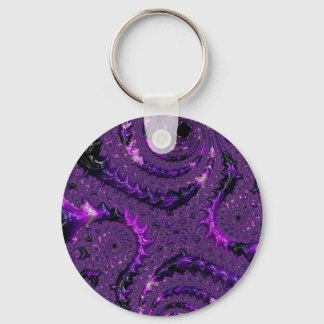 Chaveiro Funky Bold Boho Purple Digital Abstrato Fractal