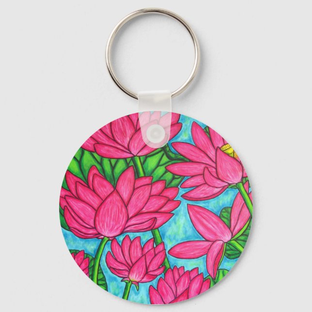 Chaveiro Funky Floral - Lotus Key Chain (Frente)