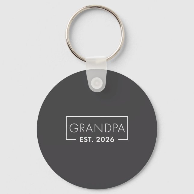 Chaveiro Funny 1st Time Grandpa Est 2026 New Grandpa  (Frente)