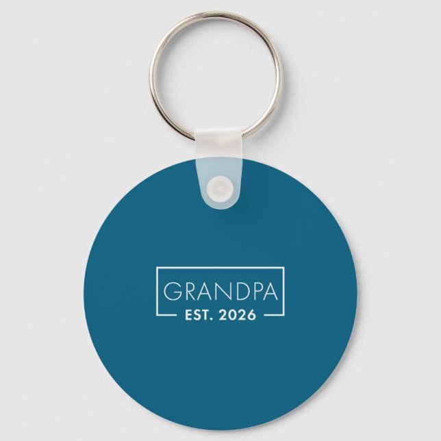 Chaveiro Funny 1st Time Grandpa Est 2026 New Grandpa  (Frente)