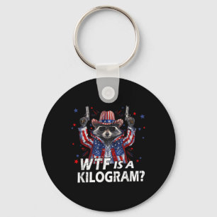 Chaveiro Funny 4 De Julho Raccoon Usa Wtf É Kg Feral Amer