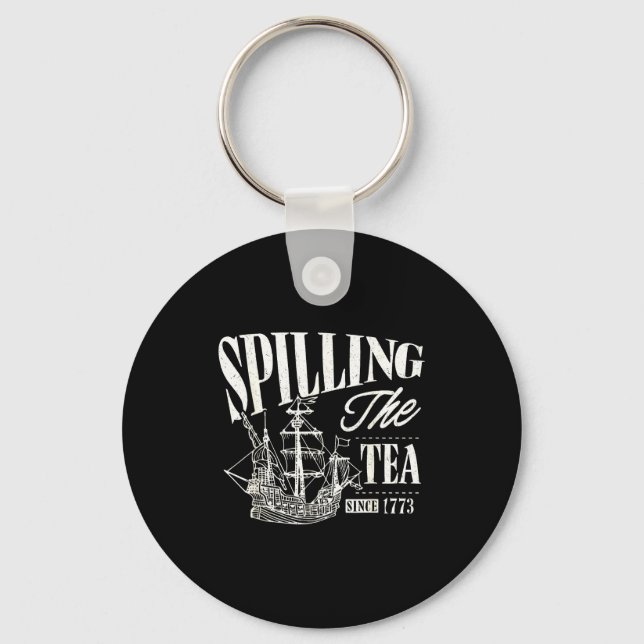 Chaveiro Funny 4th Of July Slling The Tea Since 1773  (Frente)