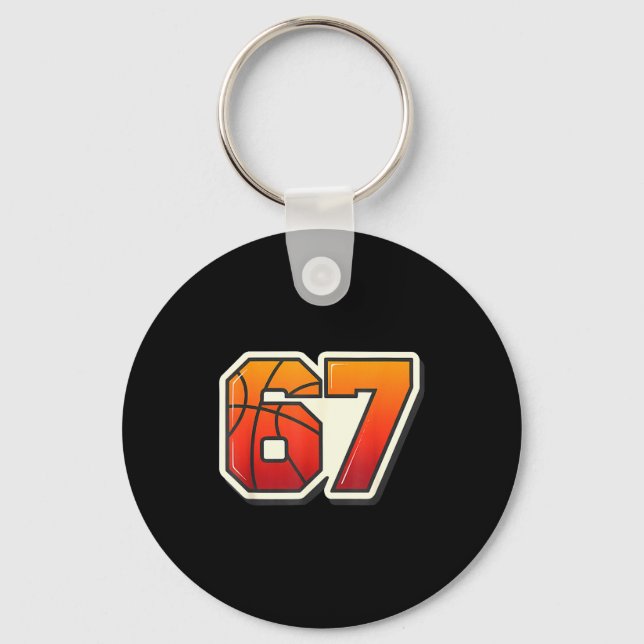 Chaveiro Funny 67 Meme Basketball Ice Cream Drip Six Seven  (Frente)