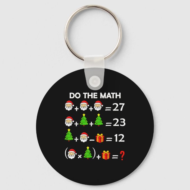 Chaveiro Funny 67 Meme Christmas Math Teacher Santa Six Sev (Frente)