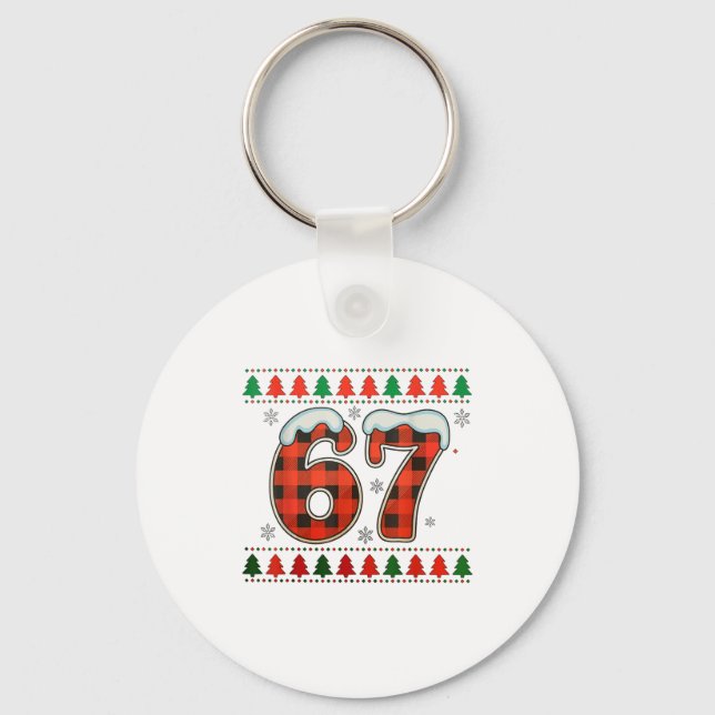 Chaveiro Funny 67 Six Seven Squad Meme Christmas Ugly Sweat (Frente)