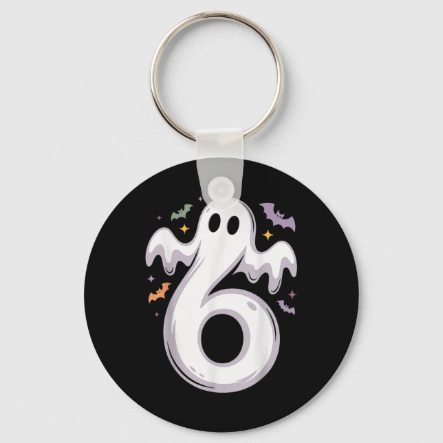 Chaveiro Funny 6 Ghost Meme Halloween Costume Matching Desi (Frente)