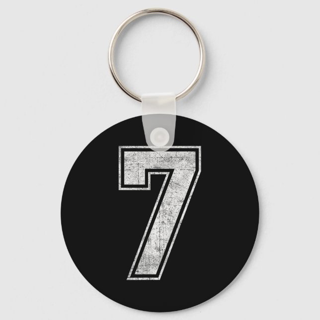Chaveiro Funny 7 Number Seven Graphic Group Halloween Birth (Frente)