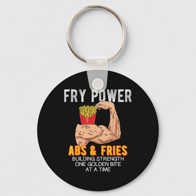 Chaveiro Funny Abs Exerce Fries Franceses Construção Muscul (Frente)