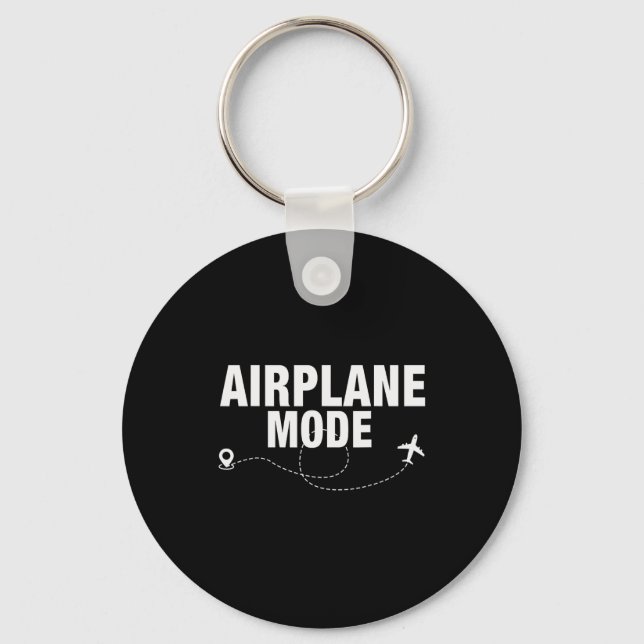 Chaveiro Funny Airplane Mode Flying Traveler Gift  (Frente)