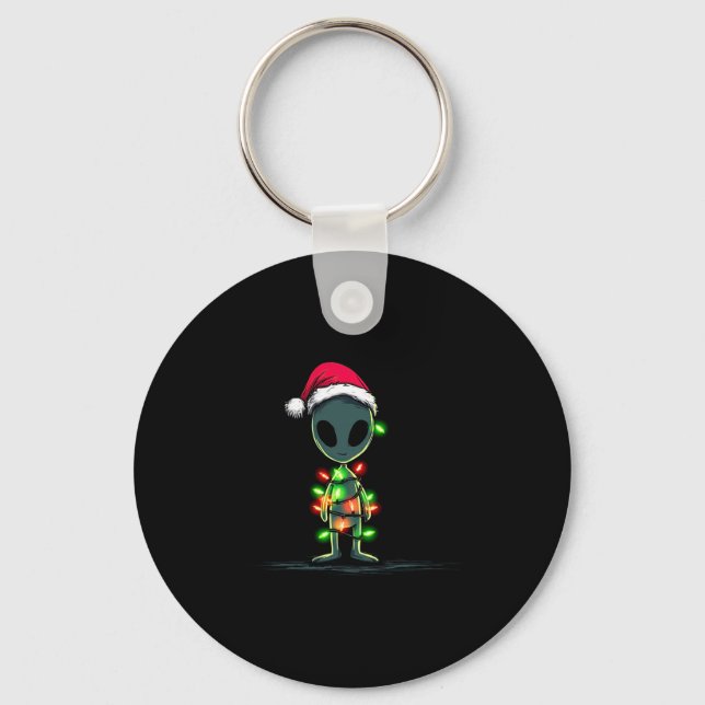 Chaveiro Funny Alien Christmas Graphics Lights Lover Extrat (Frente)