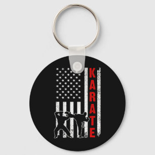 Chaveiro Funny American Flag Karate Art For Men Women Karat