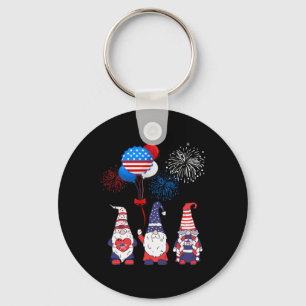 Chaveiro Funny American Gnomos Legal Dia 4 de julho Indepen