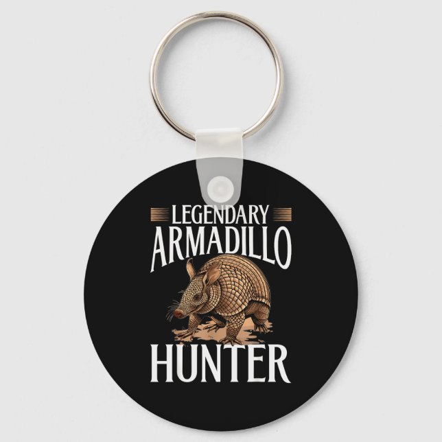 Chaveiro Funny Armadillo Animal Legendary Armadillo Hunter  (Frente)