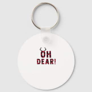 Chaveiro Funny Attitude Oh Dear Plaid Deer CreativeKeychain