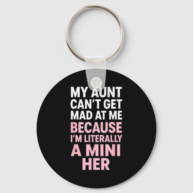 Chaveiro Funny Aunt Niece Mini Her Matching Family Quote  (Frente)