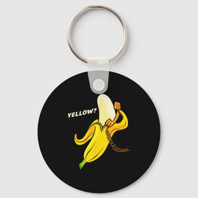 Chaveiro Funny Banana Phone - Yellow_ Hello_  (Frente)