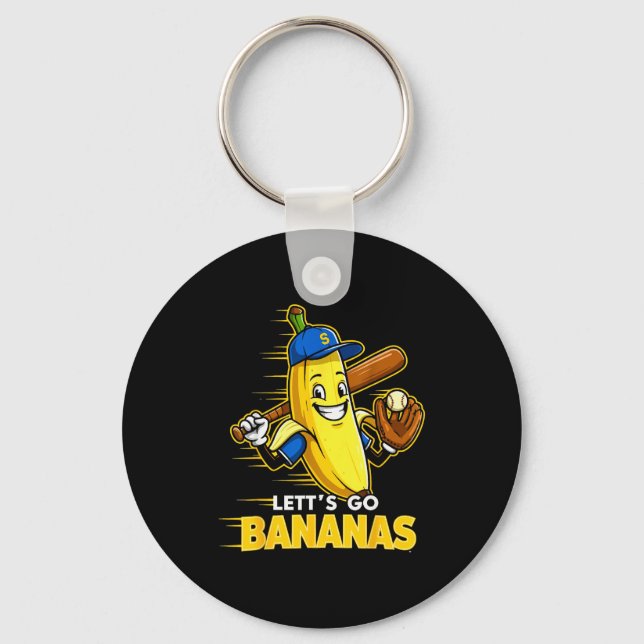 Chaveiro Funny Banana Shirts Gift Fruit Lovers Boys Lets Go (Frente)