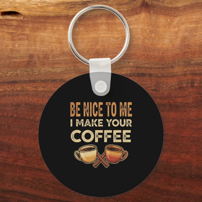 Chaveiro Funny Barista Cafe Lover Gift (Frente)