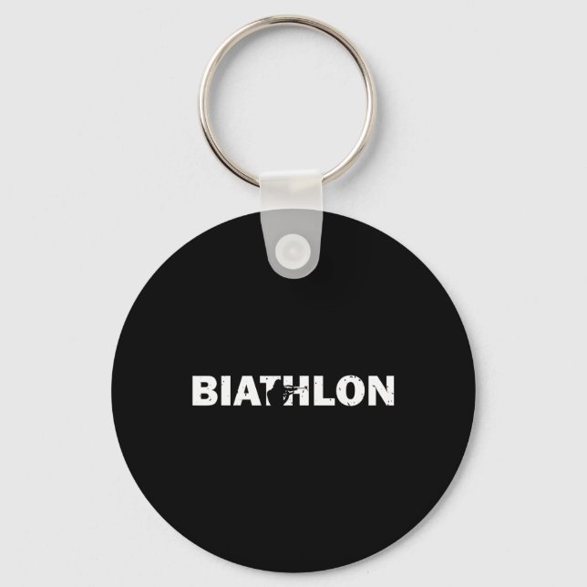 Chaveiro Funny Biathlon Biathlete Saping Skiting Target Sp (Frente)