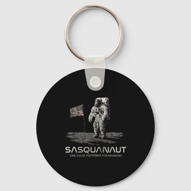 Chaveiro Funny Bigfoot Sasquatch Space Sasquanaut  (Frente)