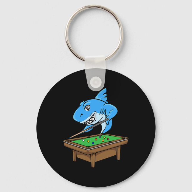 Chaveiro Funny Billiards Piscina Shark Hall Piada Billi (Frente)