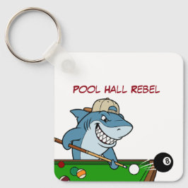 Chaveiro Funny Billiards Shark Pool Hall Rebel Keychains