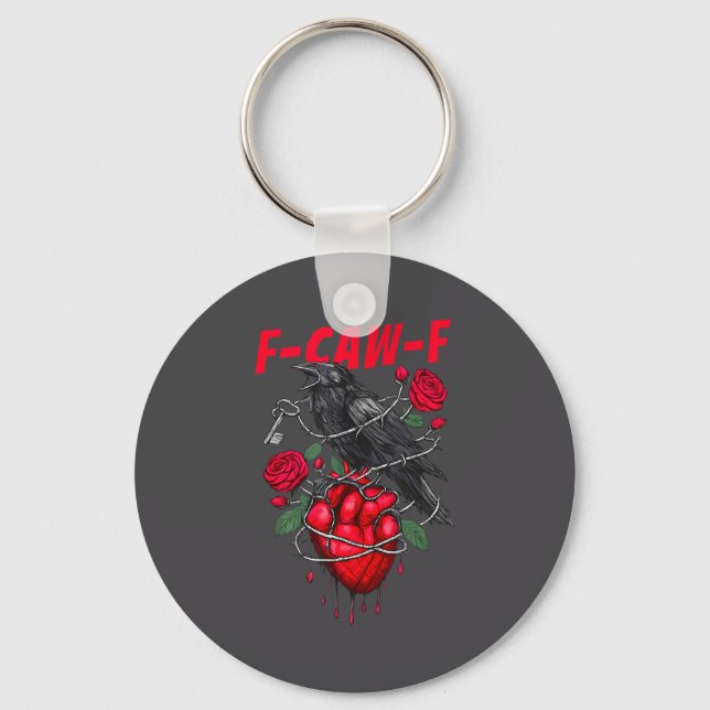 Chaveiro Funny Black Bird F-caw-f Anti Valentines Day Singl (Frente)