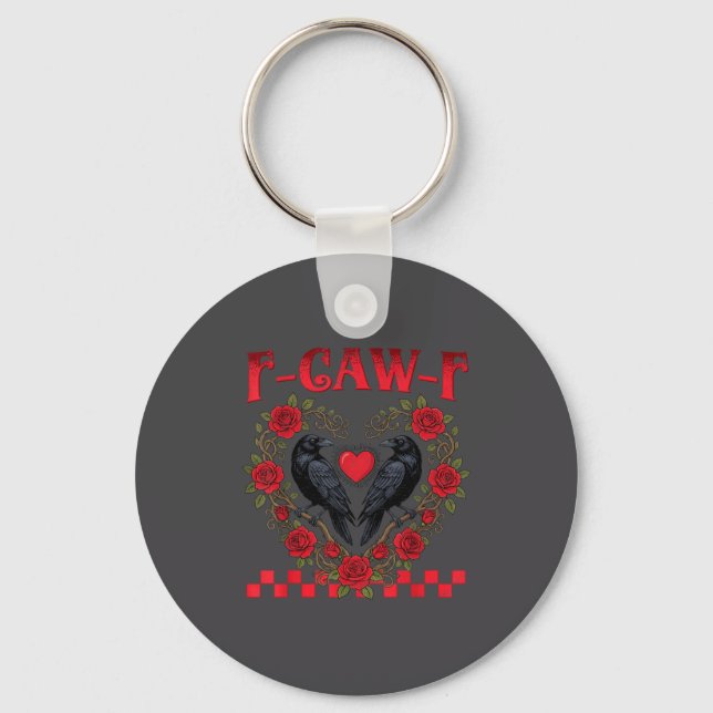 Chaveiro Funny Black Bird F-caw-f Anti Valentines Day Singl (Frente)