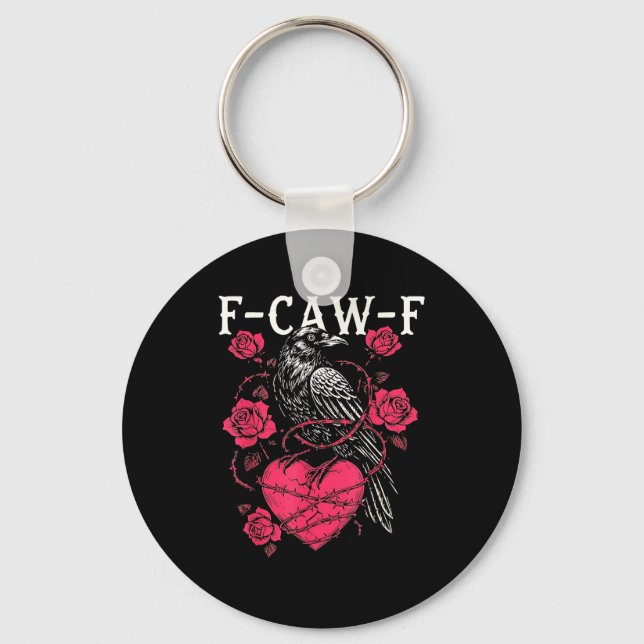 Chaveiro Funny Black Bird F-caw-f Anti Valentines Day Singl (Frente)
