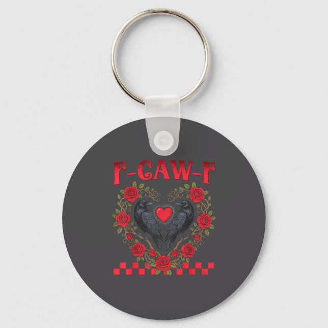 Chaveiro Funny Black Bird F-caw-f Anti Valentines Day Singl (Frente)