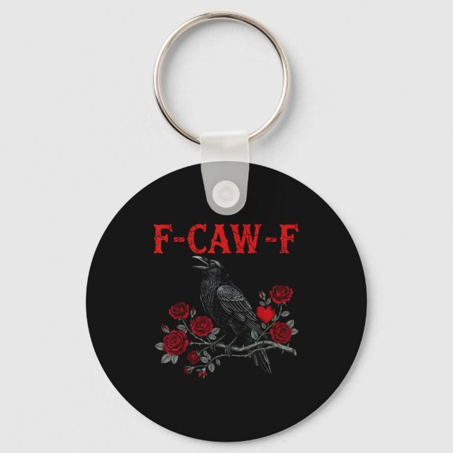 Chaveiro Funny Black Bird F-caw-f Anti Valentines Day Singl (Frente)
