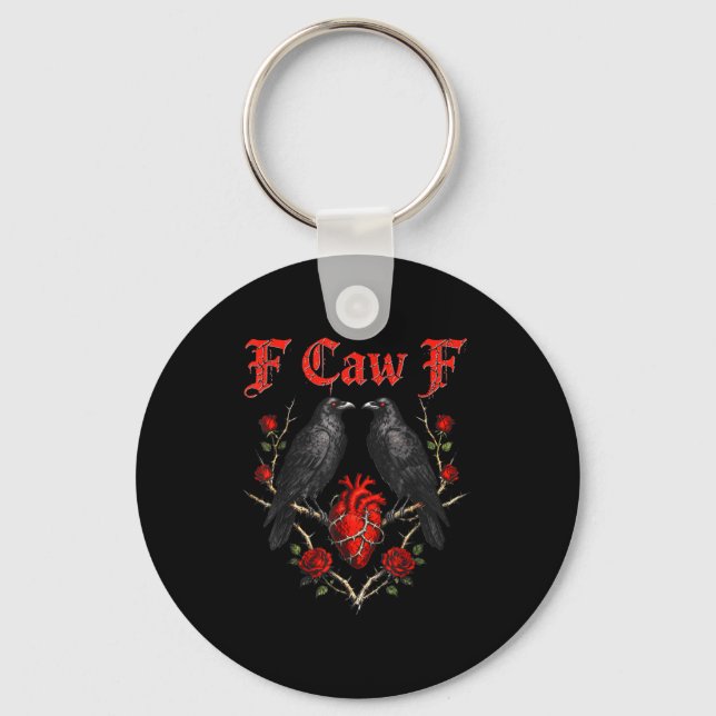 Chaveiro Funny Black Bird F-caw-f Anti Valentines Day Singl (Frente)