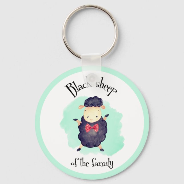 Chaveiro Funny Black Sheep of the Family Green Keychain (Frente)