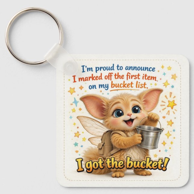 Chaveiro Funny Bucket List Dad Joke (Frente)