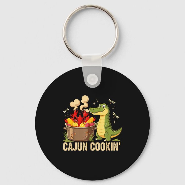 Chaveiro Funny Cajun Louisiana Boil Alligator Crawfish Mard (Frente)