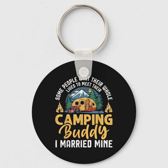 Chaveiro Funny Camping Camper Couple Camping Lovers Partner (Frente)