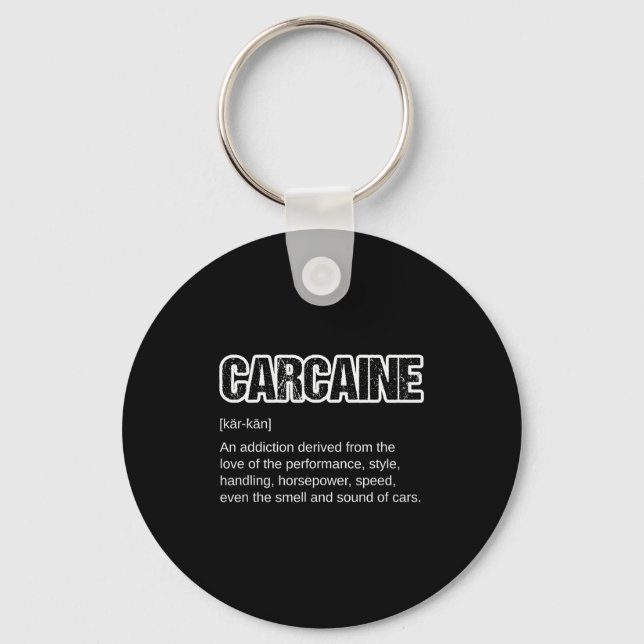 Chaveiro Funny Car Guy Gift - Carcaine Definition Love Of  (Frente)