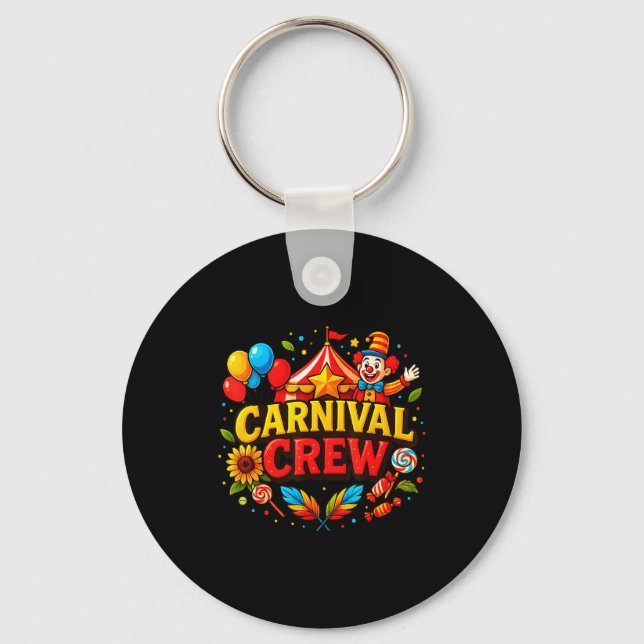 Chaveiro Funny Carnival Crew Circus Party Staff Costume Pri (Frente)