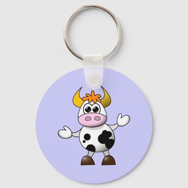Chaveiro Funny Cartoon Cow (Frente)