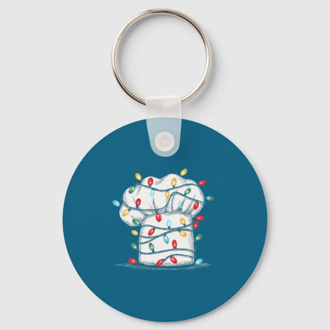 Chaveiro Funny Chef Christmas Graphics Lights Lover Cook Co (Frente)