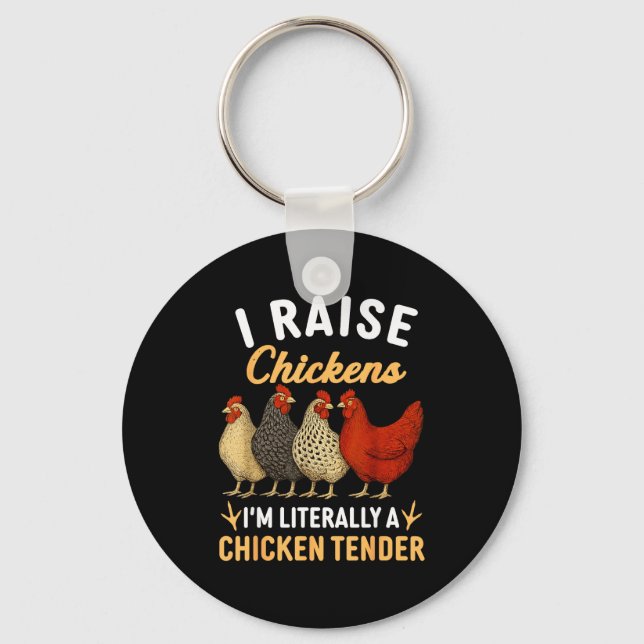 Chaveiro Funny Chicken Lover Gift – I Raise Chickens Farm H (Frente)