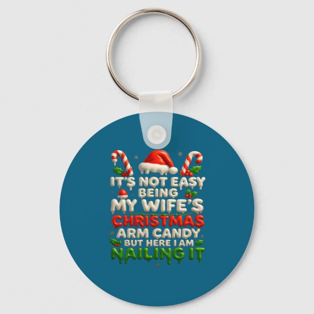 Chaveiro Funny Christmas Arm Candy Husband Holiday Couple H (Frente)