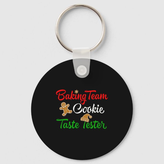 Chaveiro Funny Christmas Baking Team Cookie Taste Tester  (Frente)